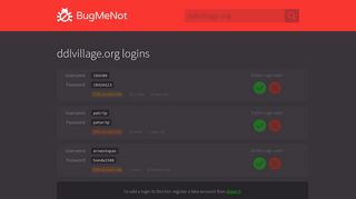 
                            6. ddlvillage.org passwords - BugMeNot