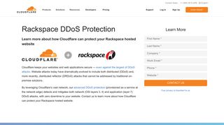 
                            6. DDoS protection for Rackspace | Cloudflare UK