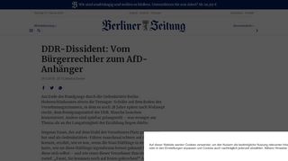 
                            13. DDR-Dissident: Vom Bürgerrechtler zum AfD-Anhänger | Berliner ...
