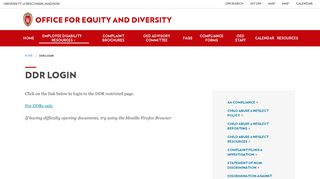 
                            9. DDR Login – Office for Equity and Diversity – UW–Madison