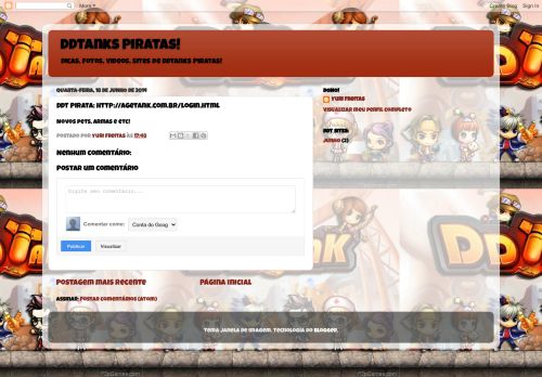 
                            5. DDTanks Piratas!: DDT Pirata: http://agetank.com.br/login.html