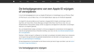 
                            5. De betaalgegevens van een Apple ID wijzigen of verwijderen - Apple ...