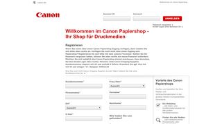 
                            1. DE - Canon Webshop - Login