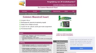 
                            8. De Cetelem Maestro kaart | De-voordeligste-kredietkaart.be