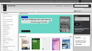 
                            9. De Gruyter Online – Academic publishing