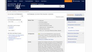 
                            12. De Gruyter Online / E-Books - Universitätsbibliothek Leipzig ...