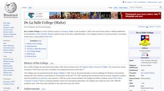 
                            8. De La Salle College (Malta) - Wikipedia