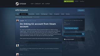 
                            1. De-linking G1 account from Steam account :: APB Reloaded ...