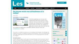 
                            6. De nieuwe versie van nt2taalmenu.nl is online! | Tijdschrift Les