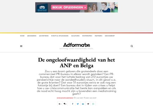 
                            11. De ongeloofwaardigheid van het ANP en Belga - Adformatie