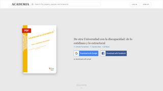 
                            11. De otra Universidad con la discapacidad: de lo cotidiano y lo ...