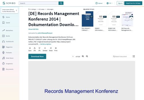 
                            5. [DE] Records Management Konferenz 2014 | Dokumentation ... - Scribd