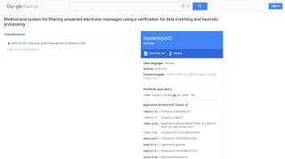 
                            8. DE69829225T2 - Method and system for filtering out unwanted ...