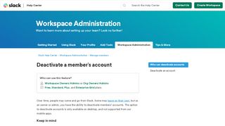 
                            11. Deactivate a member's account – Slack Help Center
