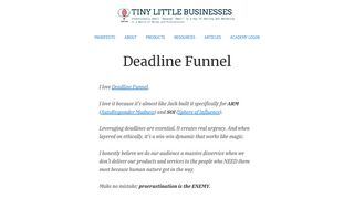 
                            6. Deadline Funnel - Tiny Little Businesses (TLB) | by André & Anita ...