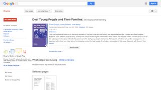 
                            12. Deaf Young People and Their Families: Developing Understanding