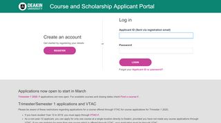
                            10. Deakin University Applicant Portal
