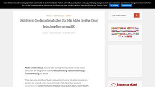 
                            8. Deaktivieren Sie das automatische Starten der Adobe Creative Cloud ...