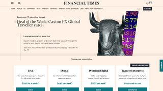 
                            5. Deal of the Week: Caxton FX Global Traveller card | Financial Times