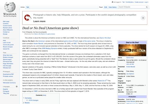 
                            7. Deal or No Deal (U.S. game show) - Wikipedia