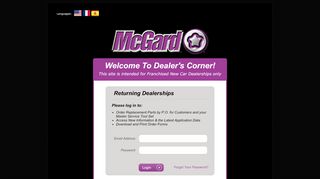 
                            11. Dealer Corner Login - McGard