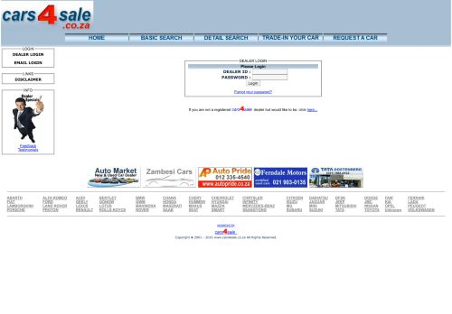 
                            9. dealer login - Cars4sale - New and Used vehicles for sale
