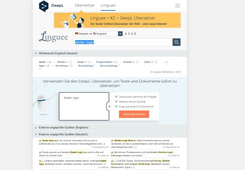 
                            11. dealer login - Deutsch-Übersetzung – Linguee Wörterbuch