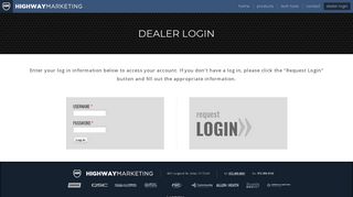 
                            10. Dealer Login | Highway Marketing