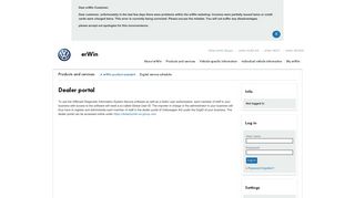 
                            3. Dealer portal - erWin Volkswagen