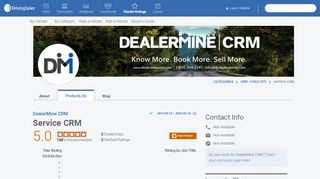 
                            7. DealerMine CRM Service CRM Ratings & Reviews | DrivingSales ...