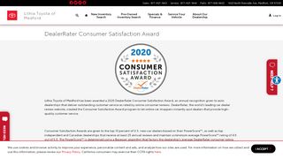 
                            9. DealerRater Consumer Satisfaction Award | Lithia Toyota of Medford