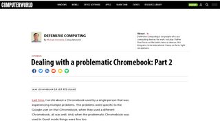 
                            10. Dealing with a problematic Chromebook: Part 2 | Computerworld