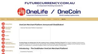 
                            8. Dealshaker / Merchant Platform - OneCoin – OneLife