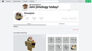 
                            6. Deanjam - Profile - Roblox