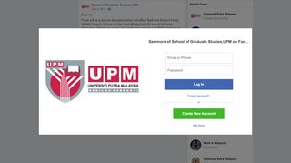 
                            6. Dear All, There will be a service... - School of Graduate Studies,UPM ...