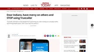 
                            12. Dear Indians, have mercy on others and STOP using Truecaller ...