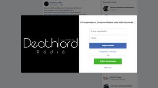 
                            6. Deathlord Rádió - Ma este 19:00-tól a Deathlord Rádió-ban... | Facebook