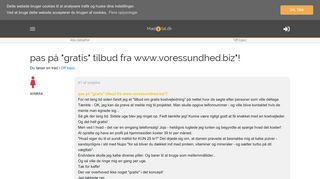 
                            12. Debat - pas på 'gratis' tilbud fra www.voressundhed.biz ... - Madital.dk