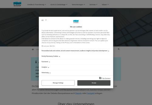 
                            6. Debeka: Adresse & Banken-Portrait (Details) - FinanceScout24