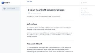 
                            8. Debian 9 auf KVM Server installieren - noez.de