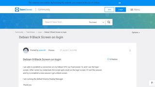 
                            10. Debian 9 Black Screen on login - TeamViewer Community - 11026