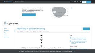 
                            5. debian - AllowGroup in proftpd not working - Super User