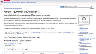 
                            8. Debian -- Details of package squirrelmail-secure-login in jessie