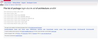 
                            4. Debian -- File list of package login-duo/sid/amd64