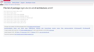 
                            4. Debian -- File list of package login-duo/sid/armhf