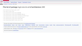 
                            5. Debian -- File list of package login-duo/sid/i386