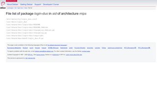 
                            8. Debian -- File list of package login-duo/sid/mips