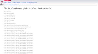 
                            7. Debian -- File list of package login/sid/arm64