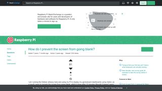 
                            3. debian - How do I prevent the screen from going blank? - Raspberry ...