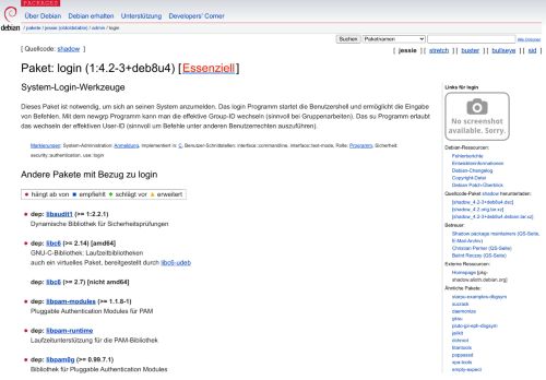 
                            4. Debian -- Informationen über Paket login in jessie - Debian -- Packages